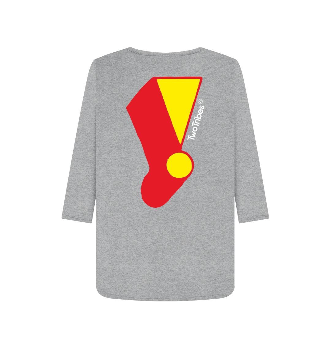 Athletic Grey Womens back print exclamation tee